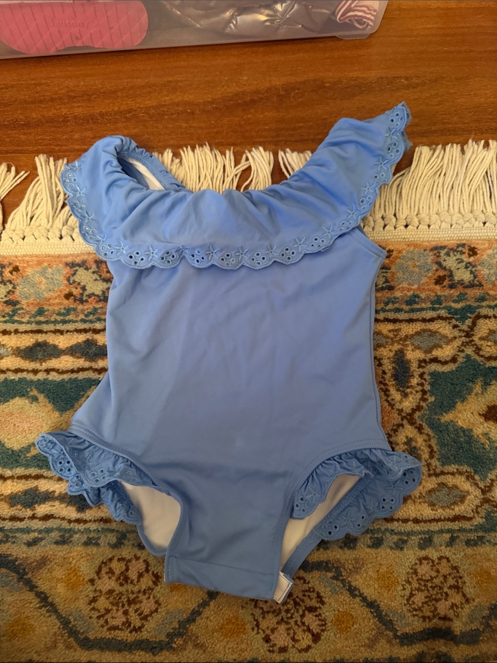 TBBC Light Blue Ruffle One-Piece Swimsuit